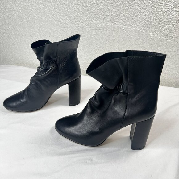 Botkier Rylie Heeled Slouch Ankle Bootie Pull On Glove Leather Black US 8.5 - Picture 7 of 12